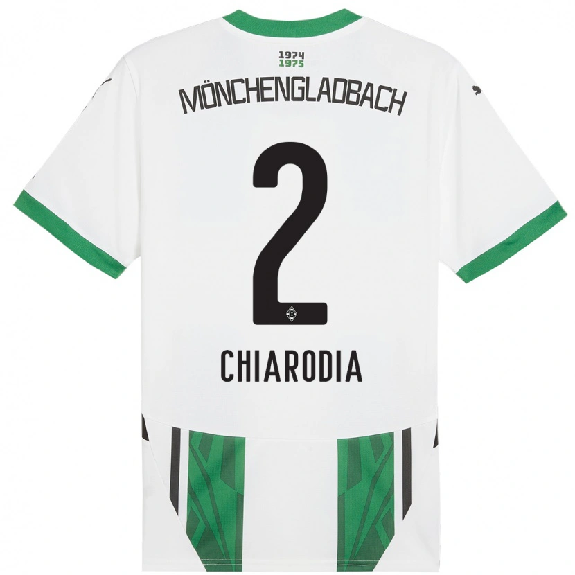 Danxen Dětské Fabio Chiarodia #2 Bílá Zelená Domů Hráčské Dresy 2024/25 Dres