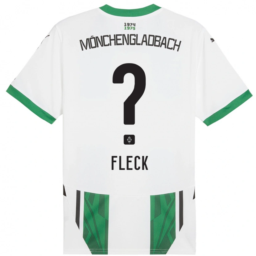 Danxen Dětské Fritz Fleck #0 Bílá Zelená Domů Hráčské Dresy 2024/25 Dres