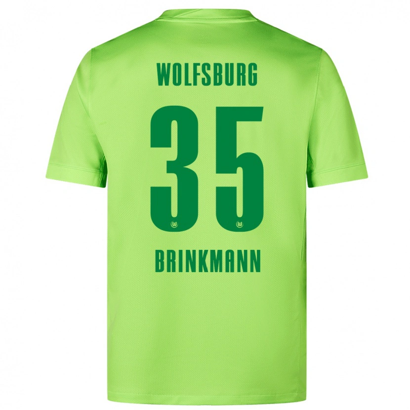 Danxen Dětské Karla Brinkmann #35 Fluorescenční Zelená Domů Hráčské Dresy 2024/25 Dres