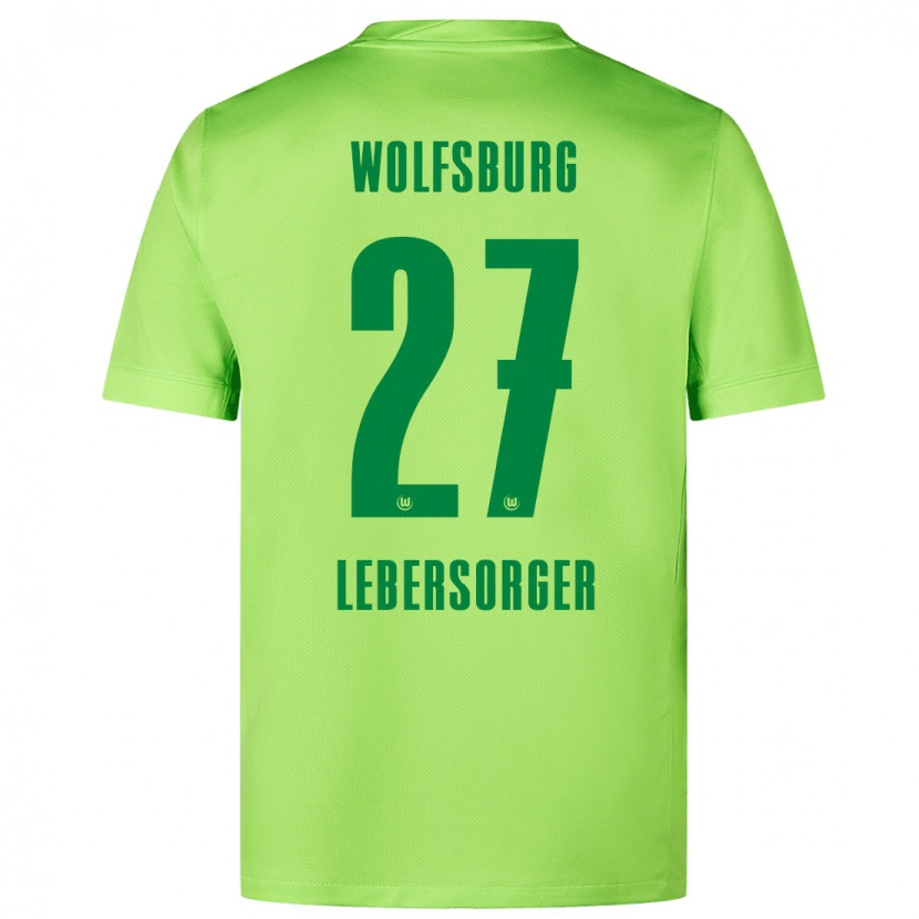 Danxen Dětské Kevin Lebersorger #27 Fluorescenční Zelená Domů Hráčské Dresy 2024/25 Dres