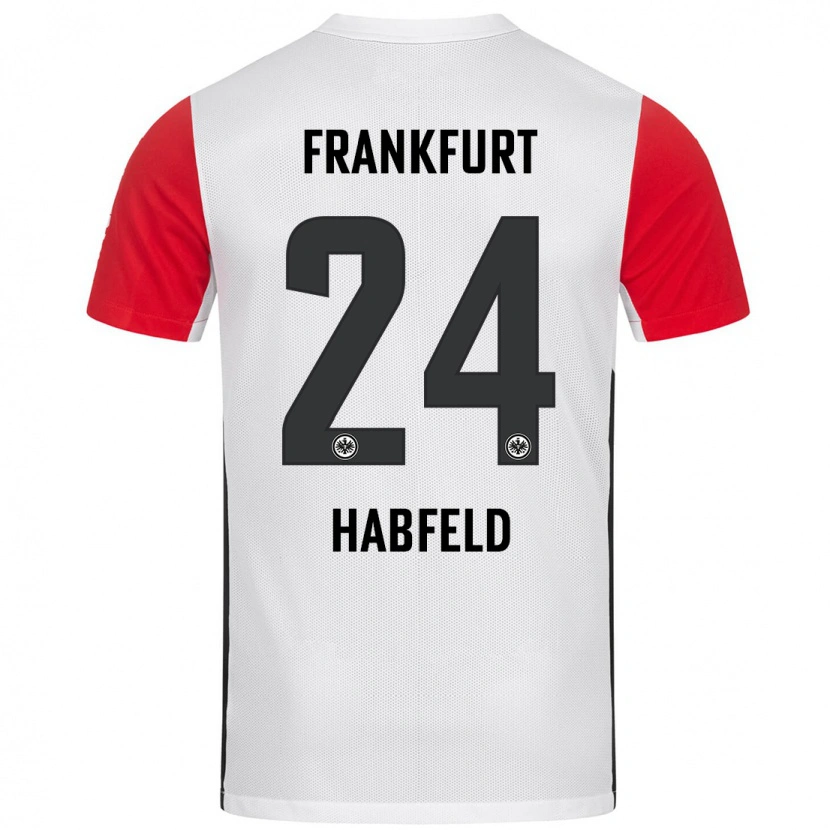 Danxen Dětské Josef Haßfeld #24 Bílá Červená Domů Hráčské Dresy 2024/25 Dres