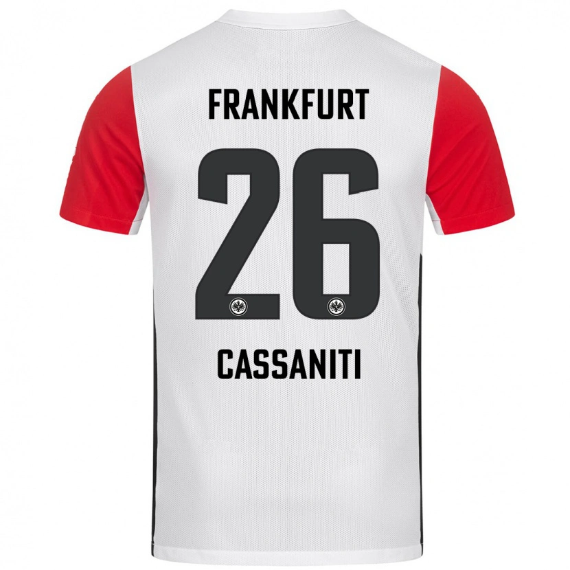 Danxen Dětské Nino Cassaniti #26 Bílá Červená Domů Hráčské Dresy 2024/25 Dres