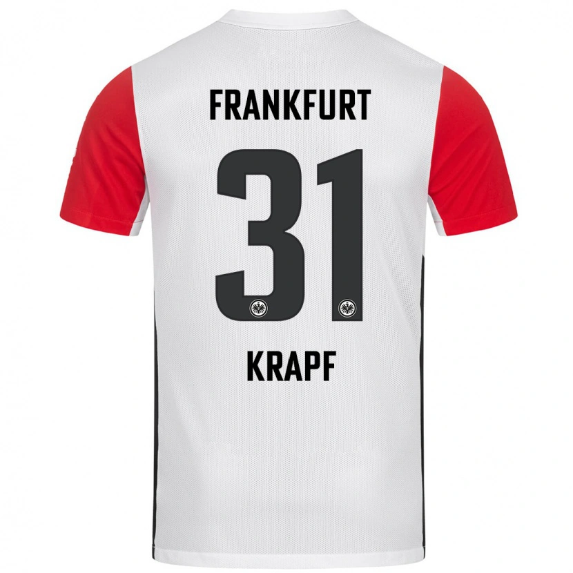 Danxen Dětské Maximilian Krapf #31 Bílá Červená Domů Hráčské Dresy 2024/25 Dres