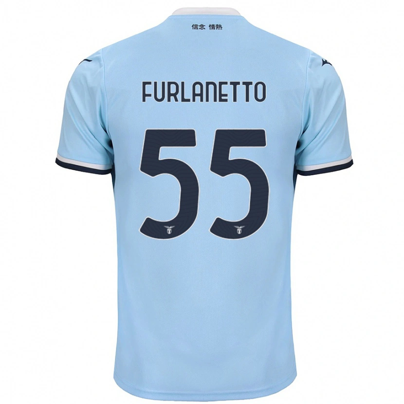 Danxen Dětské Alessio Furlanetto #55 Modrý Domů Hráčské Dresy 2024/25 Dres