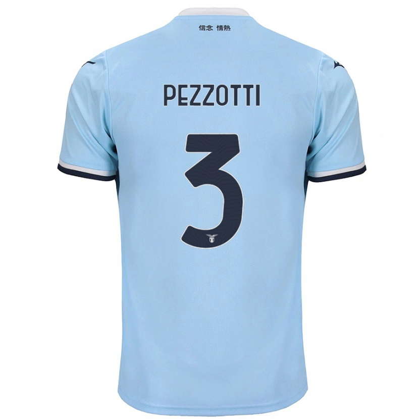 Danxen Dětské Arianna Pezzotti #3 Modrý Domů Hráčské Dresy 2024/25 Dres