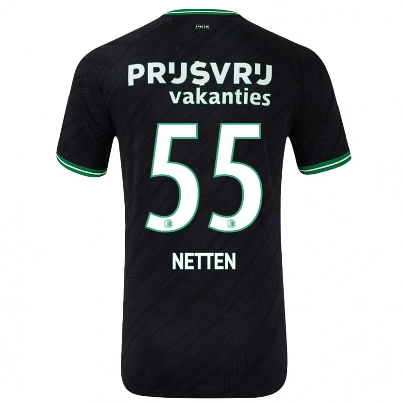 Danxen Dětské Luc Netten #55 Černo Zelená Daleko Hráčské Dresy 2024/25 Dres