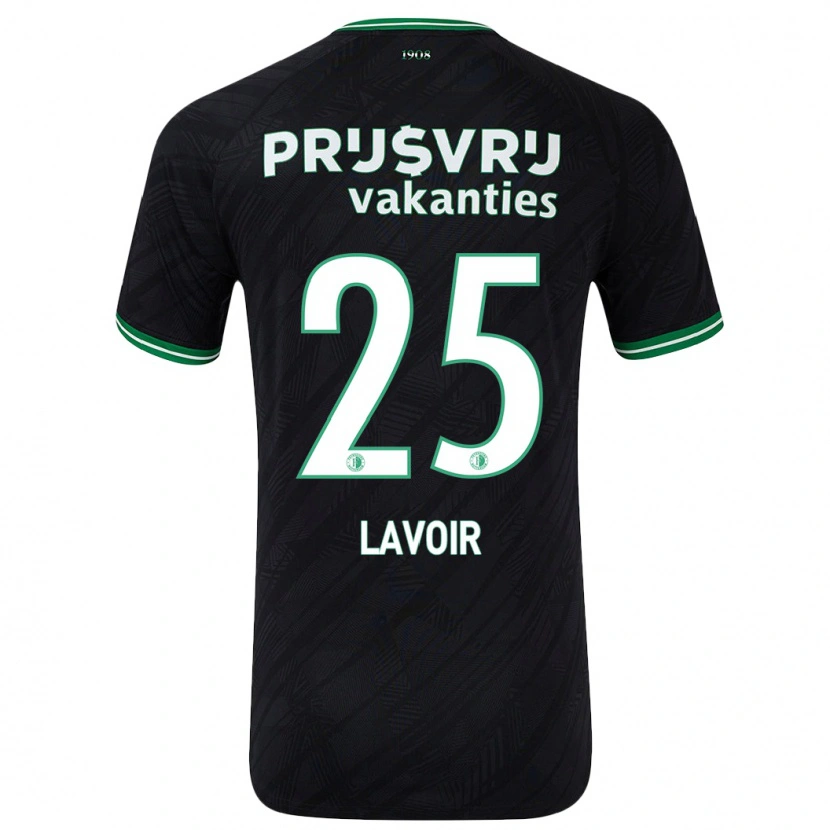 Danxen Dětské Romee Van De Lavoir #25 Černo Zelená Daleko Hráčské Dresy 2024/25 Dres