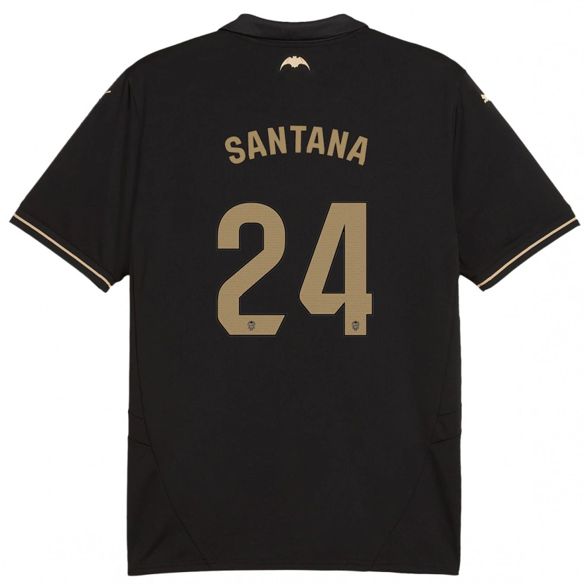 Danxen Dětské Ismael Santana #24 Černý Daleko Hráčské Dresy 2024/25 Dres