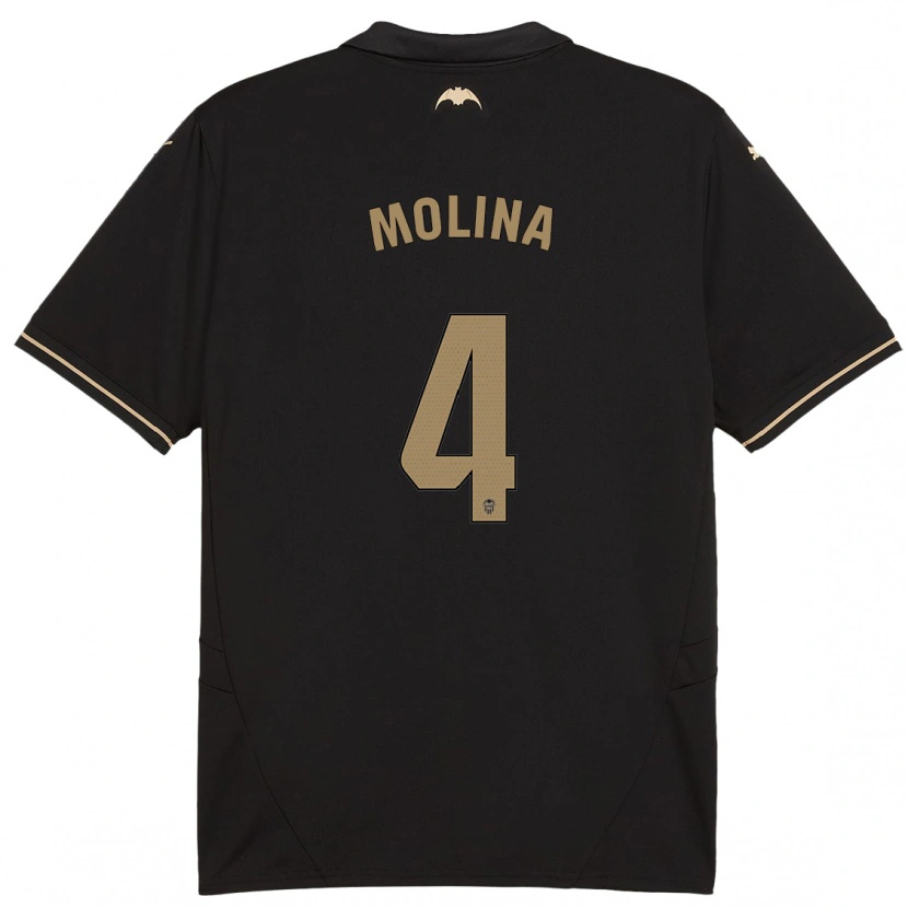 Danxen Dětské María Molina #4 Černý Daleko Hráčské Dresy 2024/25 Dres