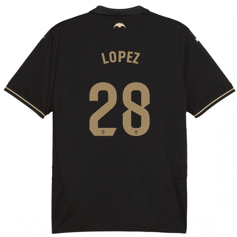 Danxen Dětské Saray Lopez #28 Černý Daleko Hráčské Dresy 2024/25 Dres