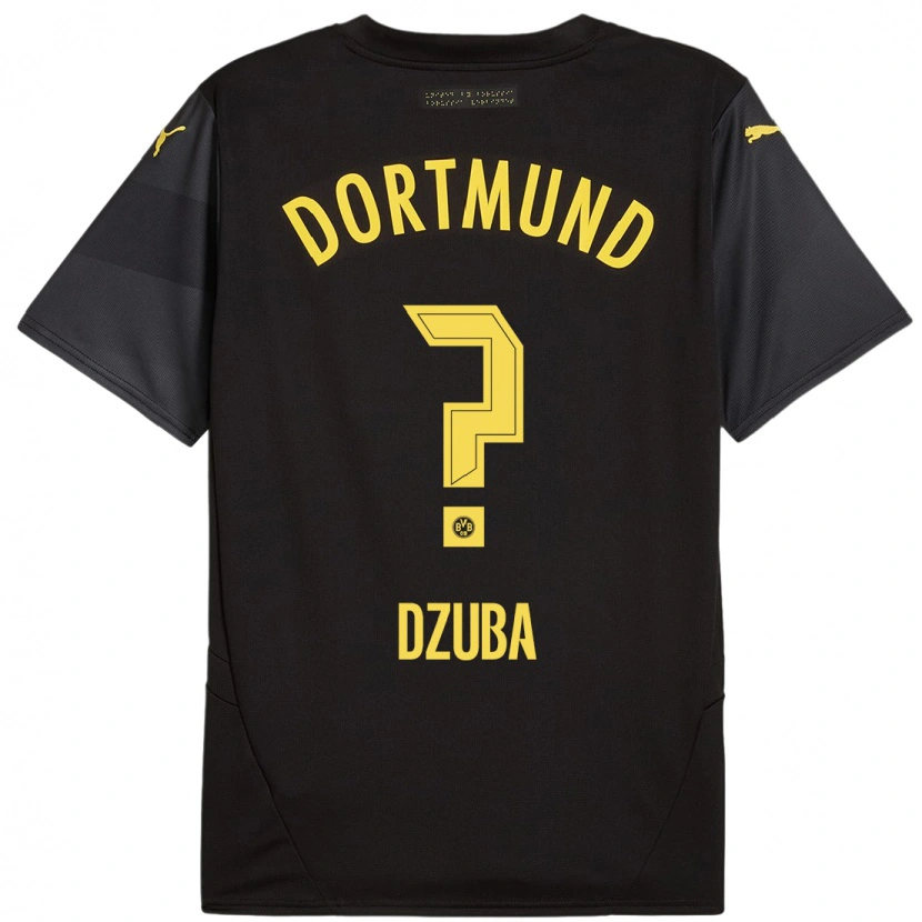 Danxen Dětské Fabian Dzuba #0 Černá Žlutá Daleko Hráčské Dresy 2024/25 Dres