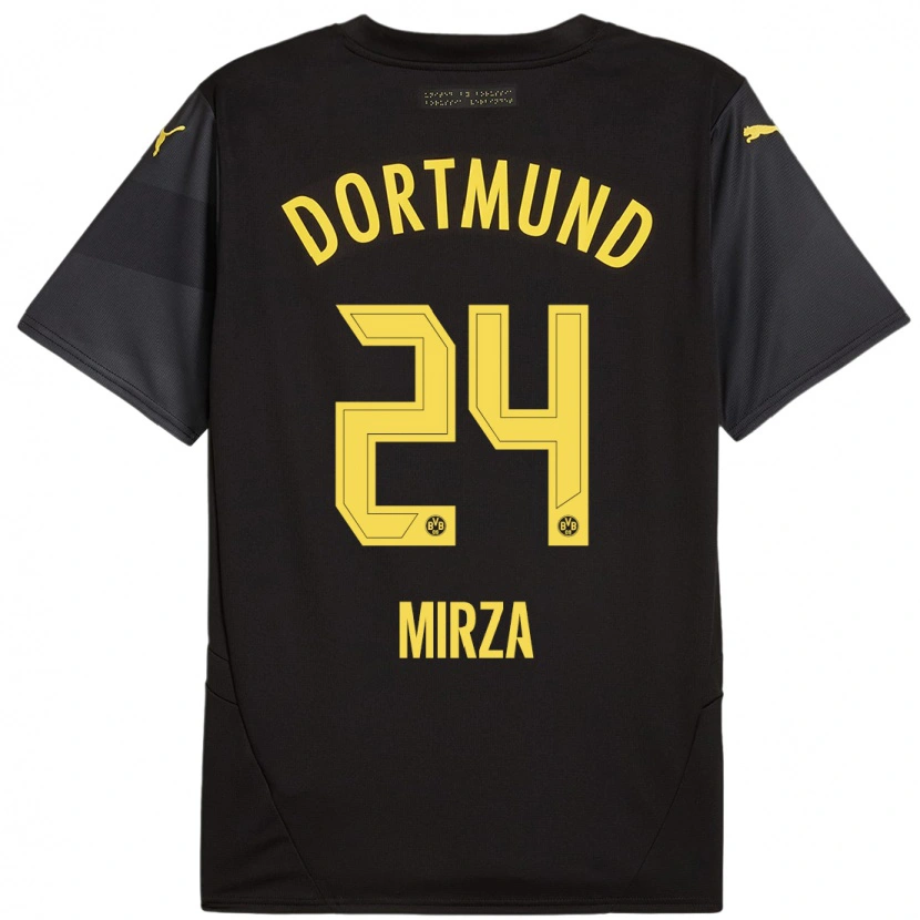 Danxen Dětské Marwan-Omir Mirza #24 Černá Žlutá Daleko Hráčské Dresy 2024/25 Dres