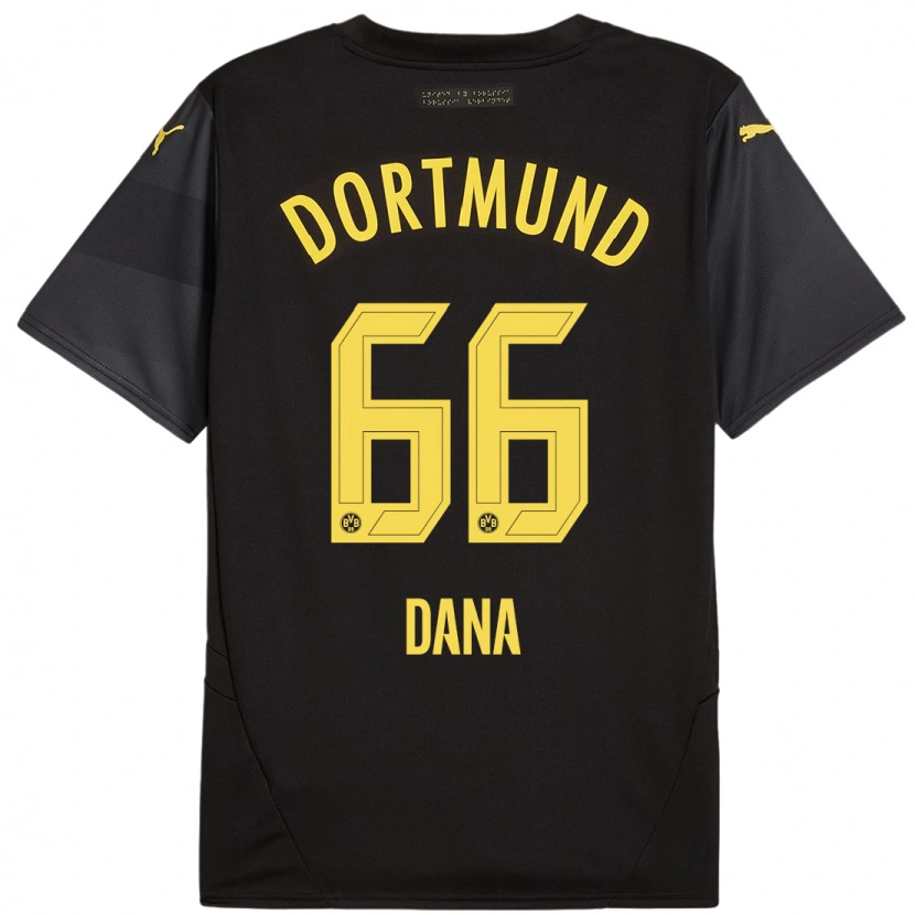 Danxen Dětské Bleckmann Dana #66 Černá Žlutá Daleko Hráčské Dresy 2024/25 Dres
