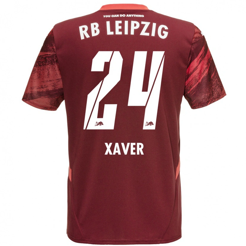 Danxen Dětské Xaver Schlager #24 Burgundské Daleko Hráčské Dresy 2024/25 Dres