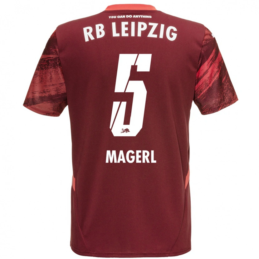 Danxen Dětské Julia Magerl #5 Burgundské Daleko Hráčské Dresy 2024/25 Dres