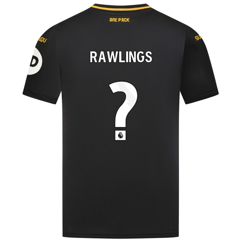 Danxen Dětské Luke Rawlings #0 Černý Daleko Hráčské Dresy 2024/25 Dres