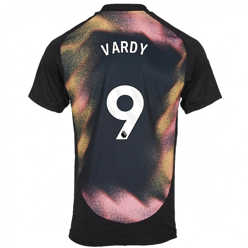 Danxen Dětské Jamie Vardy #9 Černá Bílá Daleko Hráčské Dresy 2024/25 Dres