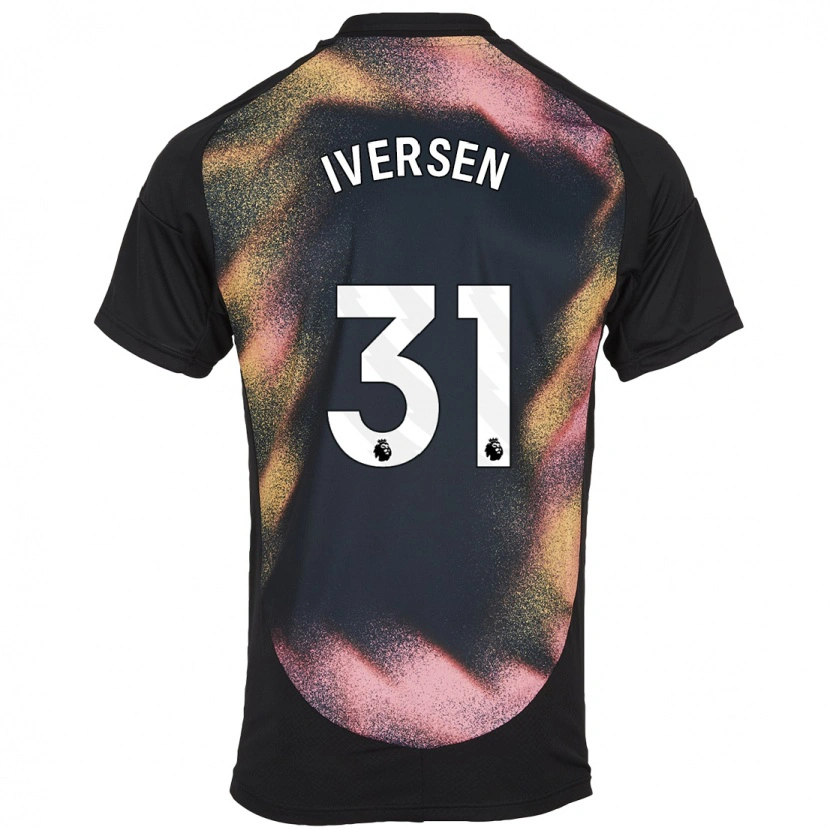 Danxen Dětské Daniel Iversen #31 Černá Bílá Daleko Hráčské Dresy 2024/25 Dres