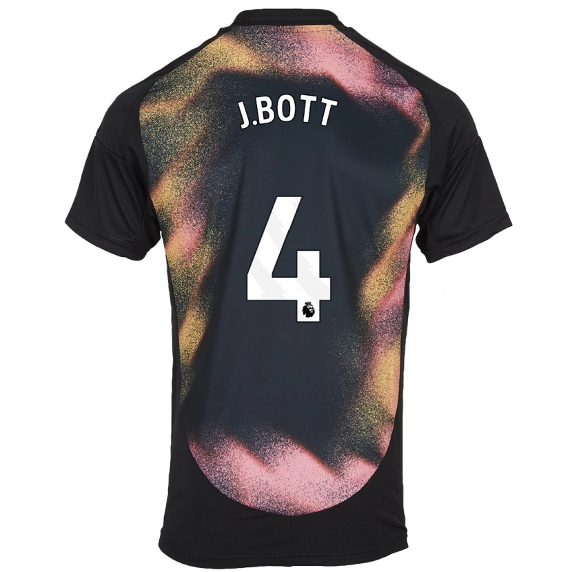 Danxen Dětské C. J. Bott #4 Černá Bílá Daleko Hráčské Dresy 2024/25 Dres