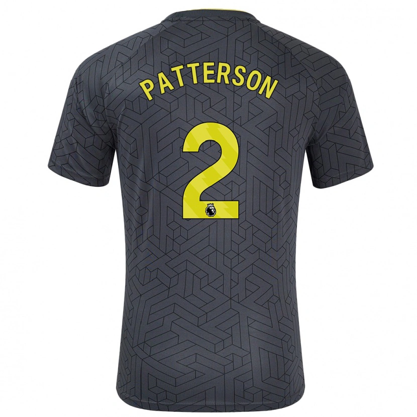 Danxen Dětské Nathan Patterson #2 Černá Žlutá Daleko Hráčské Dresy 2024/25 Dres