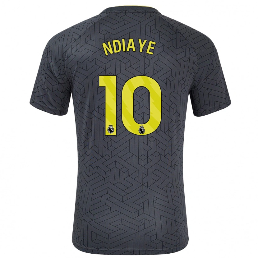 Danxen Dětské Iliman Ndiaye #10 Černá Žlutá Daleko Hráčské Dresy 2024/25 Dres