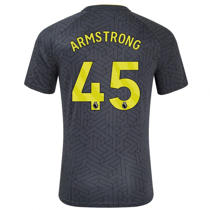 Danxen Dětské Harrison Armstrong #45 Černá Žlutá Daleko Hráčské Dresy 2024/25 Dres