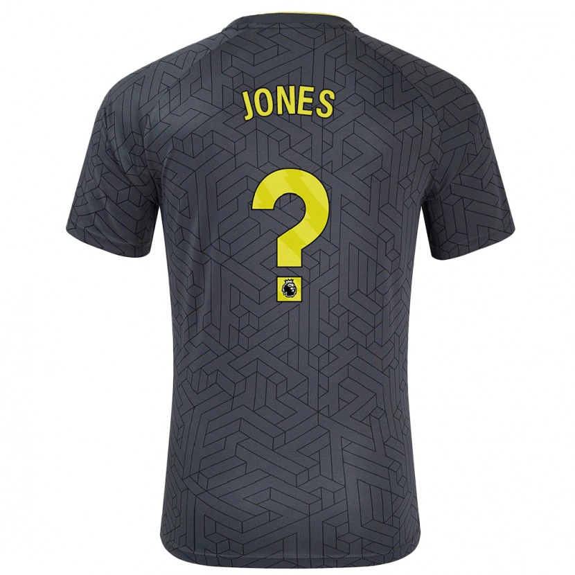Danxen Dětské Edward Jones #0 Černá Žlutá Daleko Hráčské Dresy 2024/25 Dres