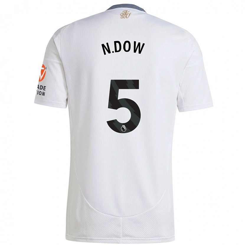 Danxen Dětské Elisha N'dow #5 Bílý Daleko Hráčské Dresy 2024/25 Dres