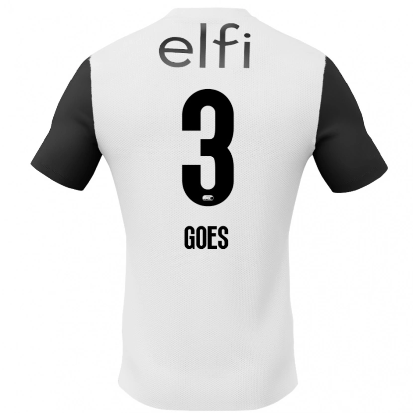 Danxen Dětské Wouter Goes #3 Bílá Černá Daleko Hráčské Dresy 2024/25 Dres