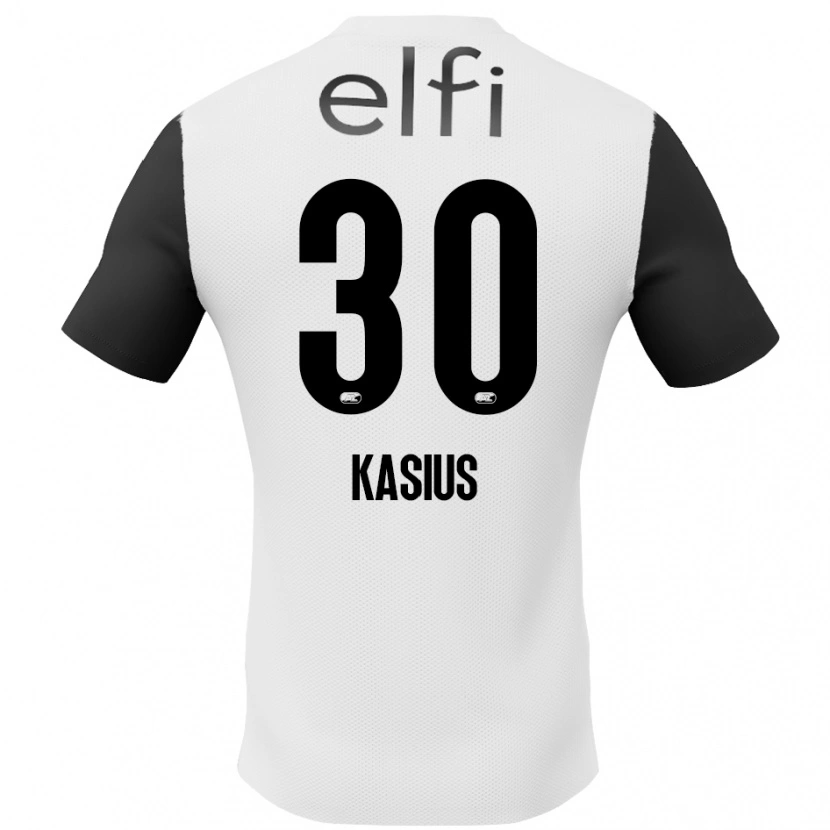Danxen Dětské Denso Kasius #30 Bílá Černá Daleko Hráčské Dresy 2024/25 Dres