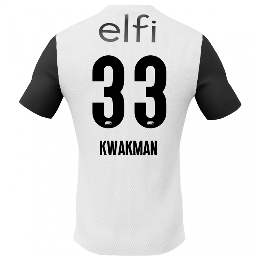 Danxen Dětské Dave Kwakman #33 Bílá Černá Daleko Hráčské Dresy 2024/25 Dres