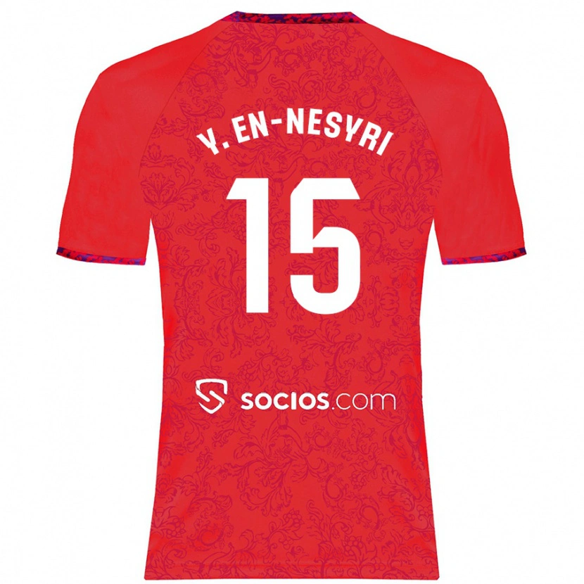 Danxen Dětské Youssef En-Nesyri #15 Červený Daleko Hráčské Dresy 2024/25 Dres