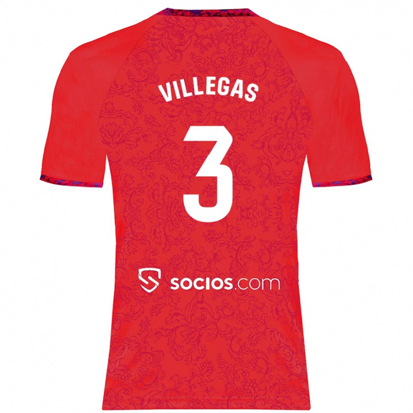 Danxen Dětské Juancho Villegas #3 Červený Daleko Hráčské Dresy 2024/25 Dres