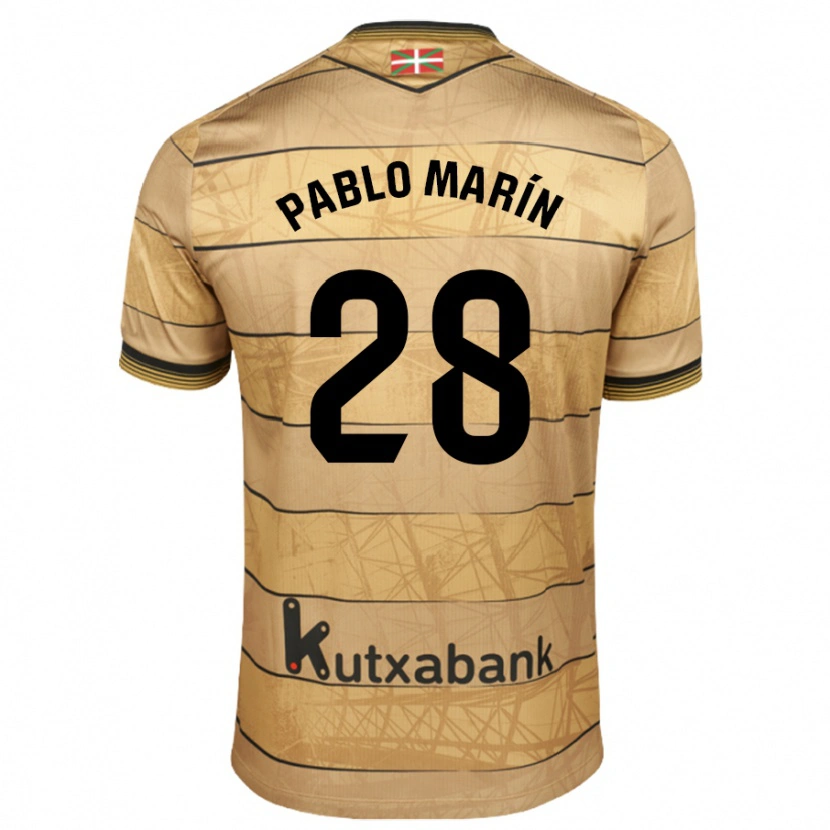 Danxen Dětské Pablo Marín #28 Hnědý Daleko Hráčské Dresy 2024/25 Dres