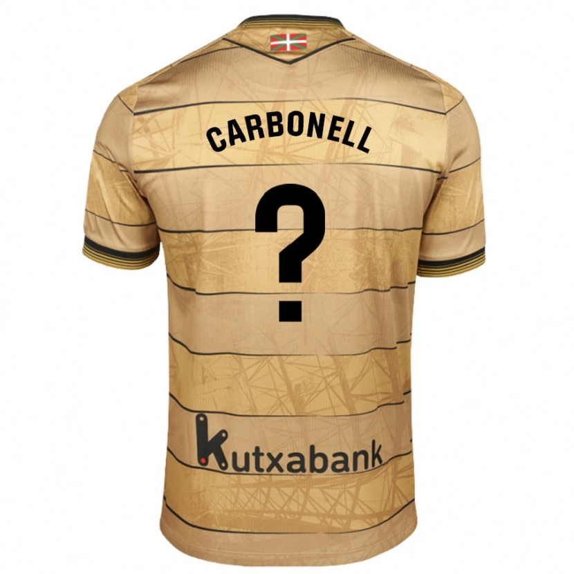 Danxen Dětské Tomy Carbonell #0 Hnědý Daleko Hráčské Dresy 2024/25 Dres