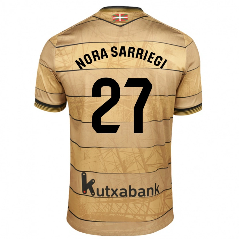 Danxen Dětské Nora Sarriegi Galdos #27 Hnědý Daleko Hráčské Dresy 2024/25 Dres