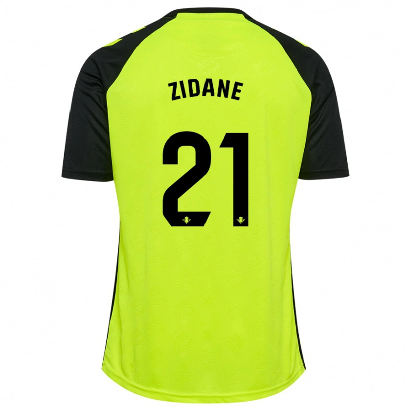 Danxen Dětské Elyaz Zidane #21 Fluorescenční Žlutá Černá Daleko Hráčské Dresy 2024/25 Dres