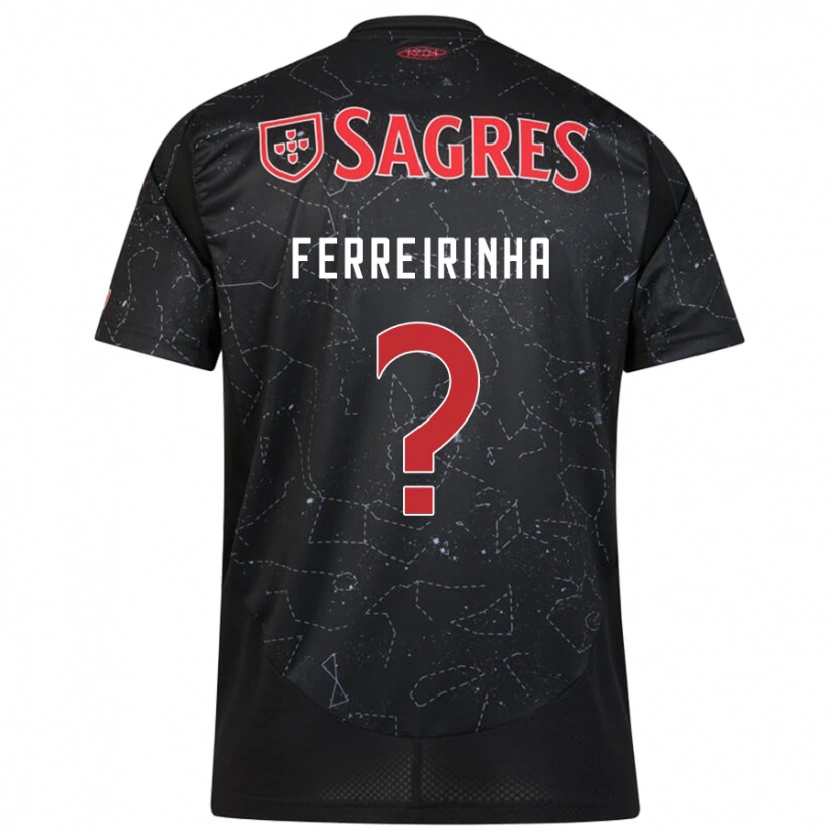 Danxen Dětské Afonso Ferreirinha #0 Černá Červená Daleko Hráčské Dresy 2024/25 Dres