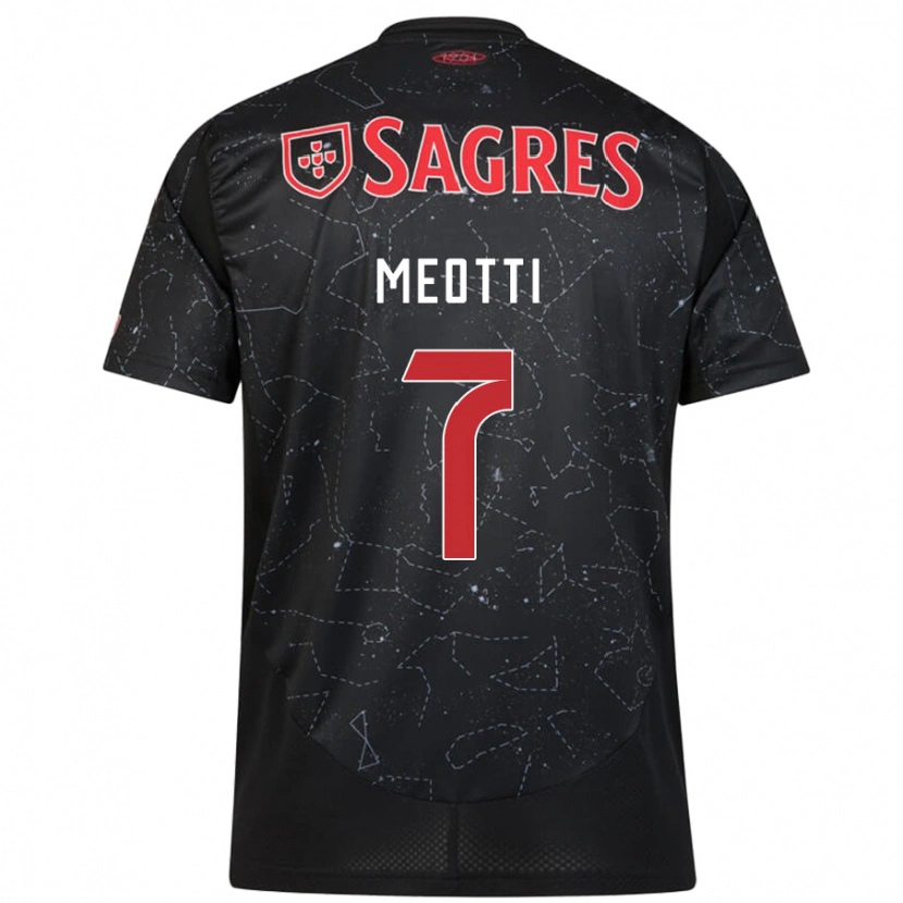 Danxen Dětské Carlos Meotti #7 Černá Červená Daleko Hráčské Dresy 2024/25 Dres