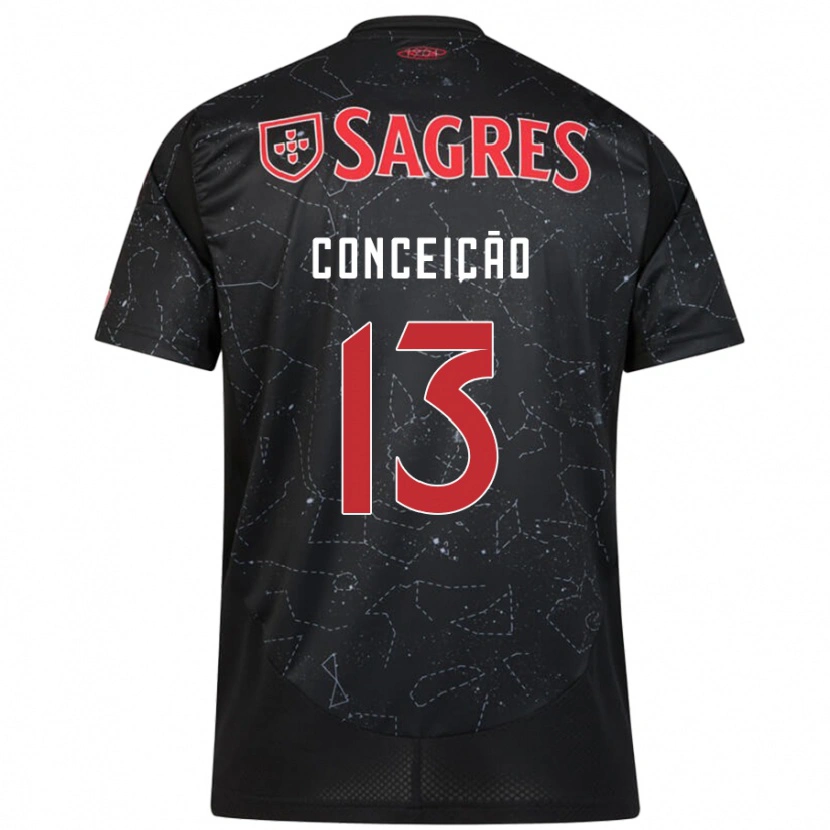 Danxen Dětské João Conceição #13 Černá Červená Daleko Hráčské Dresy 2024/25 Dres