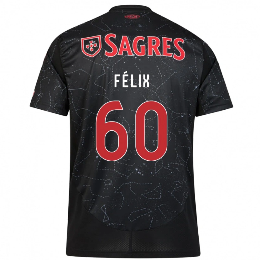 Danxen Dětské Nuno Félix #60 Černá Červená Daleko Hráčské Dresy 2024/25 Dres