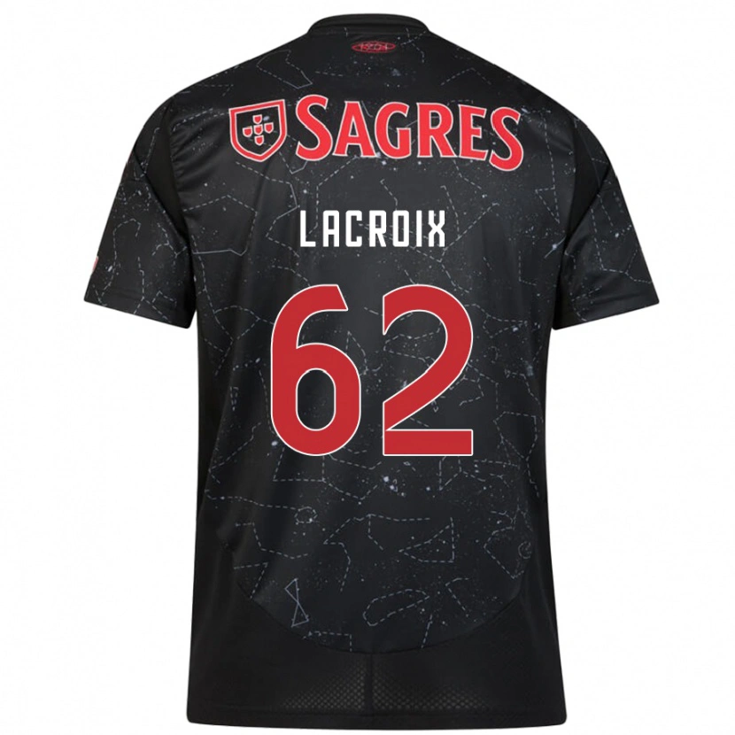 Danxen Dětské Lenny Lacroix #62 Černá Červená Daleko Hráčské Dresy 2024/25 Dres