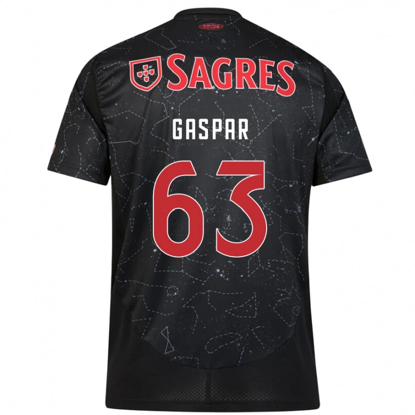 Danxen Dětské Guilherme Gaspar #63 Černá Červená Daleko Hráčské Dresy 2024/25 Dres
