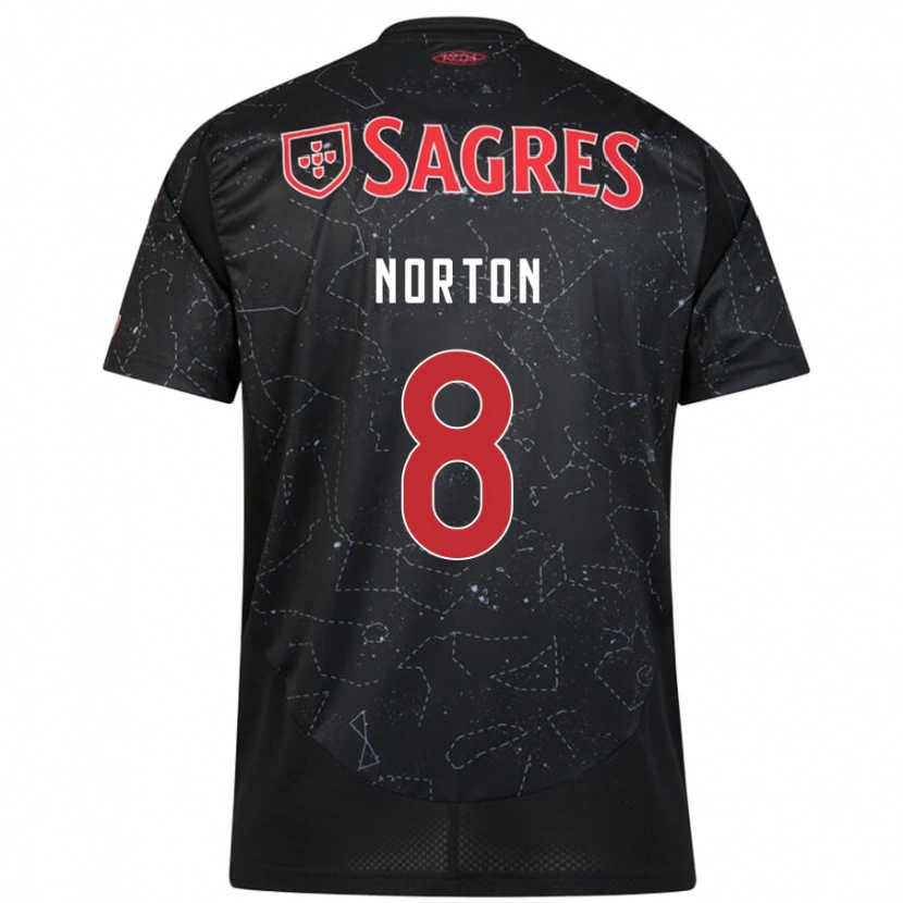 Danxen Dětské Andreia Norton #8 Černá Červená Daleko Hráčské Dresy 2024/25 Dres