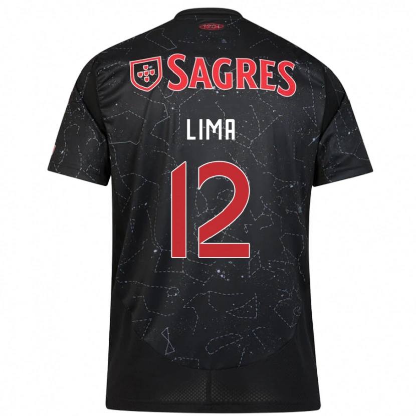 Danxen Dětské Thaís Lima #12 Černá Červená Daleko Hráčské Dresy 2024/25 Dres