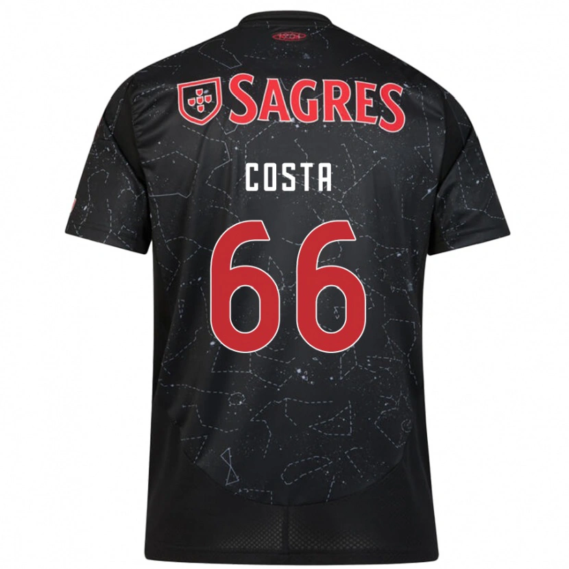 Danxen Dětské Rute Costa #66 Černá Červená Daleko Hráčské Dresy 2024/25 Dres