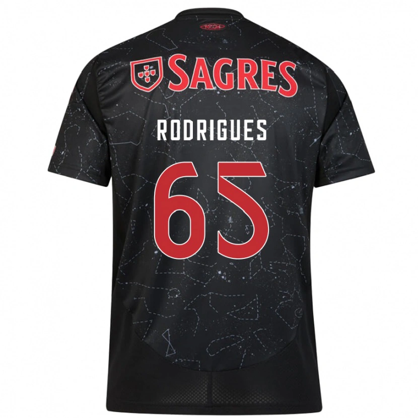 Danxen Dětské Rafael Rodrigues #65 Černá Červená Daleko Hráčské Dresy 2024/25 Dres