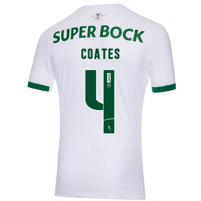 Danxen Dětské Sebastián Coates #4 Bílá Zelená Daleko Hráčské Dresy 2024/25 Dres