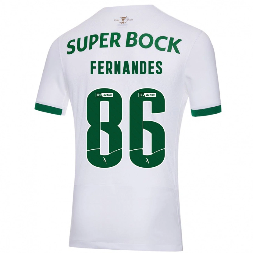 Danxen Dětské Emanuel Fernandes #86 Bílá Zelená Daleko Hráčské Dresy 2024/25 Dres
