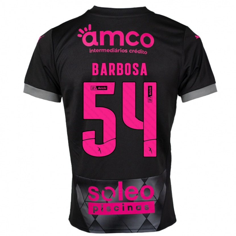 Danxen Dětské Guilherme Barbosa #54 Černá Růžová Daleko Hráčské Dresy 2024/25 Dres